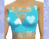 blue heart strappy