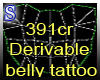 Derivable belly tattoo