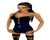 blue corset mini dress