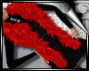 D3~Furry Scarf Hot Red