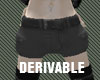 {HP} deriv black shorts