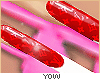 y. LV Red Nails
