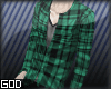 GOD|Mint Plaid Cardigan