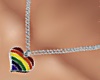 Rainbow Heart Collar