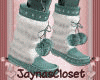 *J* Fur Boots Green/Whit