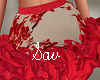 Tan/Red Ruffle Skirt