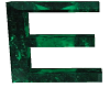 Letter E in green