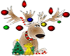 Reindeer Lights Sticker
