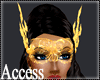 A. Gold Fire Party Mask