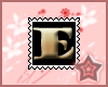 E Letter Stamp