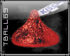 red hershey kiss