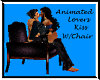Animated lovers kiss w/c