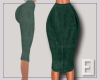 Suede Pencil Skirt Green
