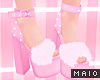 🅜LOVE: pink fur heels