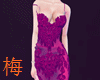 梅 purple lace dress