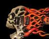 wicked skull guitar head