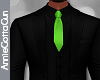 Black Suit ~ Lime Tie