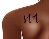 Number 177 Back Tattoo