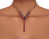 Blk/Red Crystal Necklace