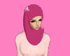 Pink Hijab with Flower