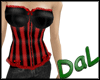 Red Pinstriped Corset