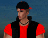 Black and red outfit