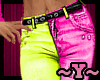 ~Y~Lime/Pink Jeans