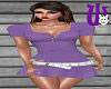 Henley Dress purple