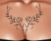 flowers chest tattoo !