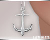 L* Silver Anchor Earring