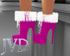 JVD Hot Pink Fur Boots
