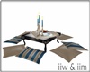 'WM' Blue Tea Table