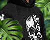 T/ hoodie black goth