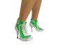 ! Green High Top Heels