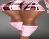 Pink Heart Plaid Skirt