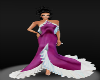 evening gown purple/whit