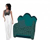 Teal Quilted Chair