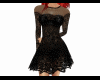 Black lace mini dress