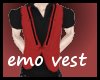 emo vest *red and black*