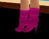 Hot Pink Leather Boots