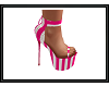 {G} Striped Pink Heels