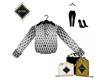 GULINE BLOUSE BLKWHT