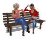 Wooden Chat Park Bench