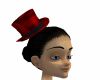 Little satin red top hat