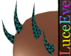 Teal Scaled PVC Horns