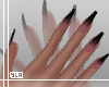 £ Pink/Black Nails