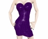 Shiny Purple Lace Dress