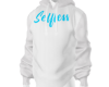 white selfless hoodie m