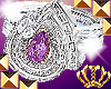 Purple Teardrop Dia Ring