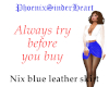 Nix blue leather skirt